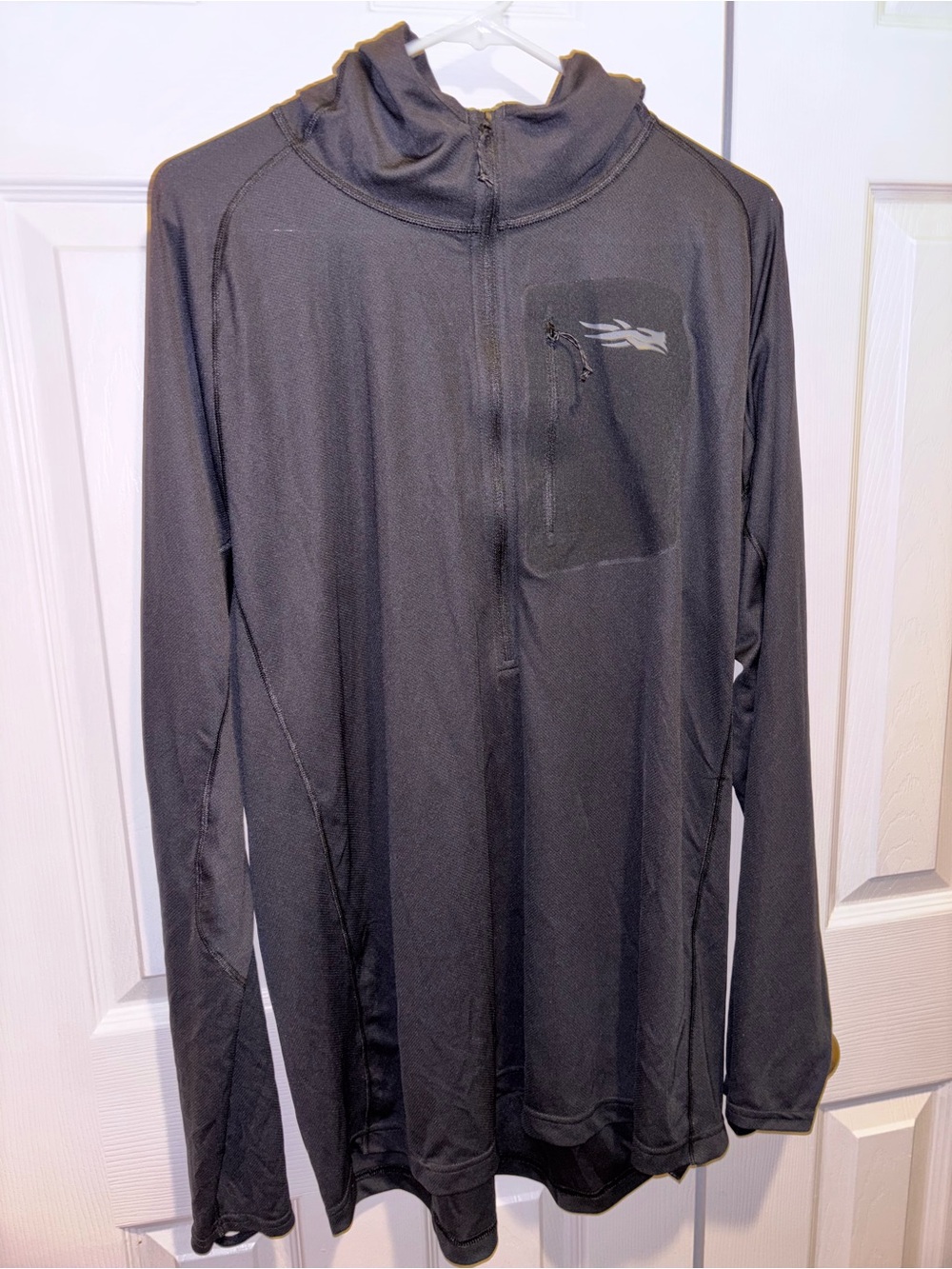 Sitka Men's Core LW Black Long-Sleeve Quarter-Zip Performance Top XL